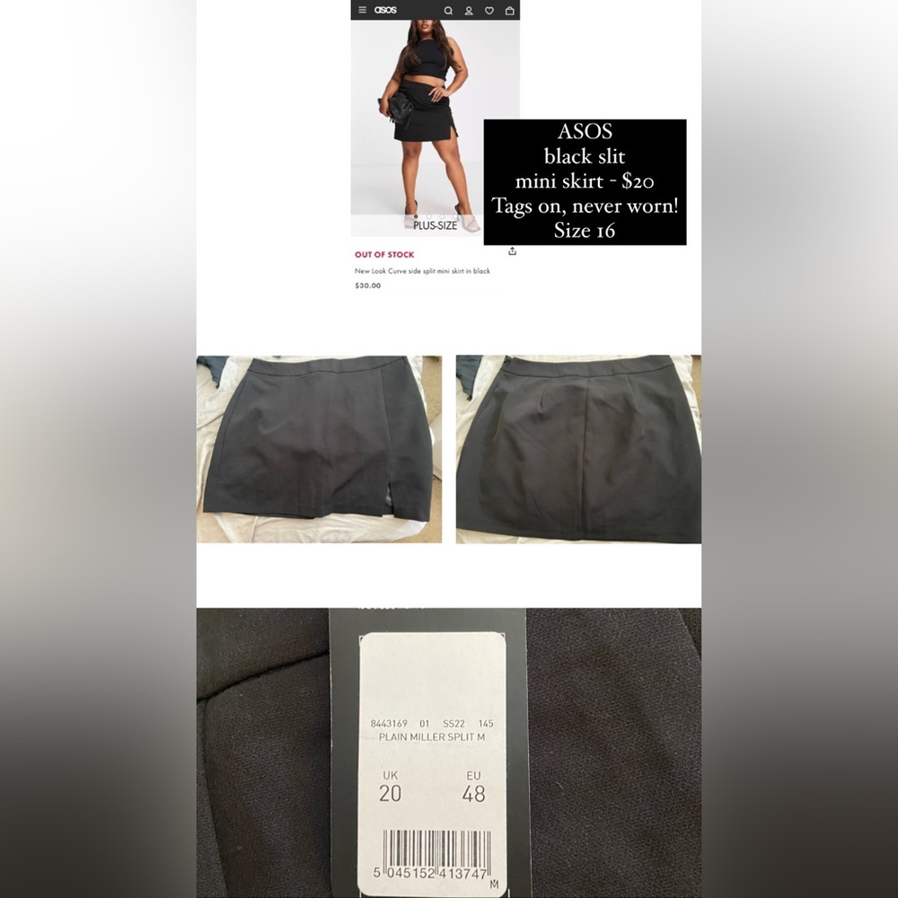 Slit mini skirt